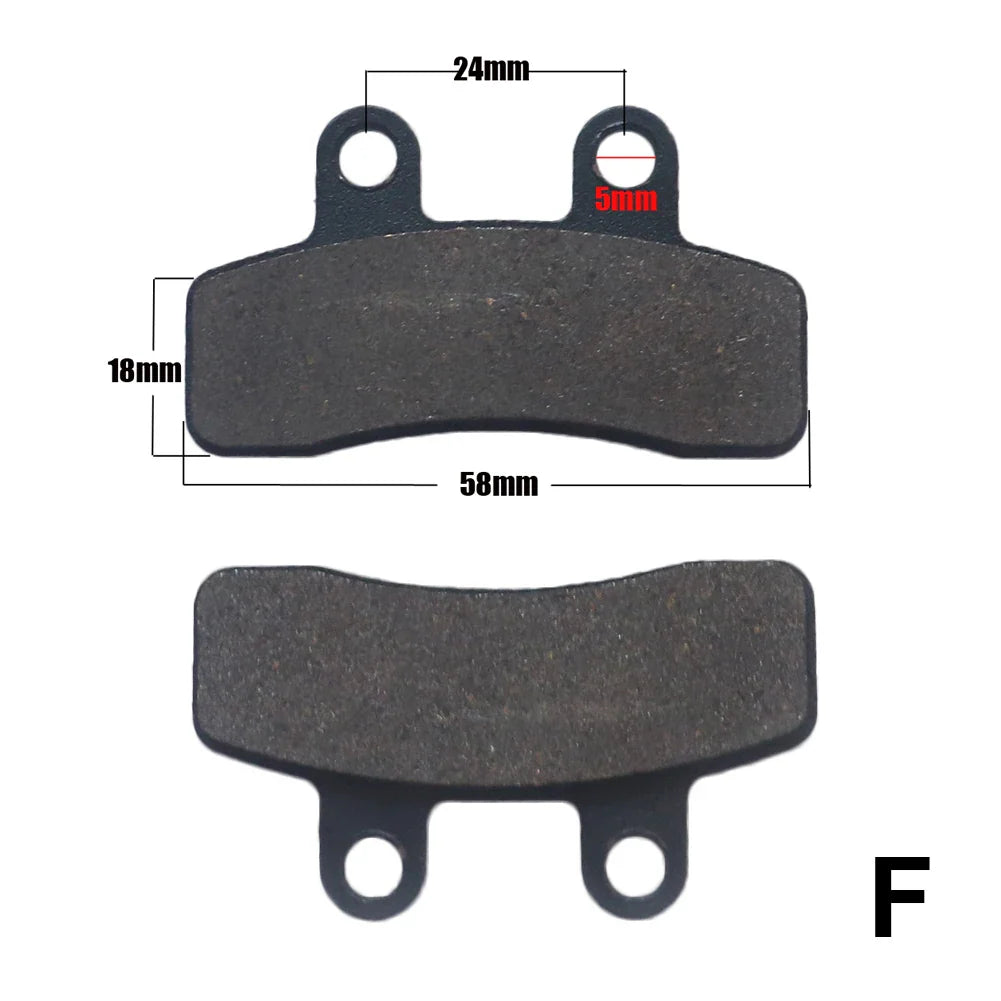 18-Type Hydraulic Brake Pads Set for Chinese Gas Bikes, Dirt Bikes, Taotao, Razor, T-Pro, Viper, Honda, Surron, Tektro, TRP & More