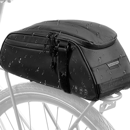 Bike Trunk Bag - Oxford Cloth 8L Capacity, PU Leather, Easy Install for Travel & Commute