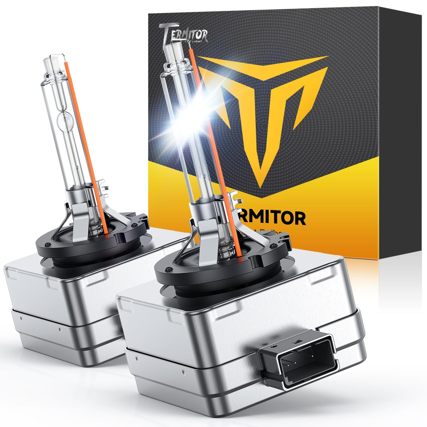 D1S Xenon HID Headlight Bulbs - 400% Enhanced Brightness, 6000K Cool White, Pack of 2
