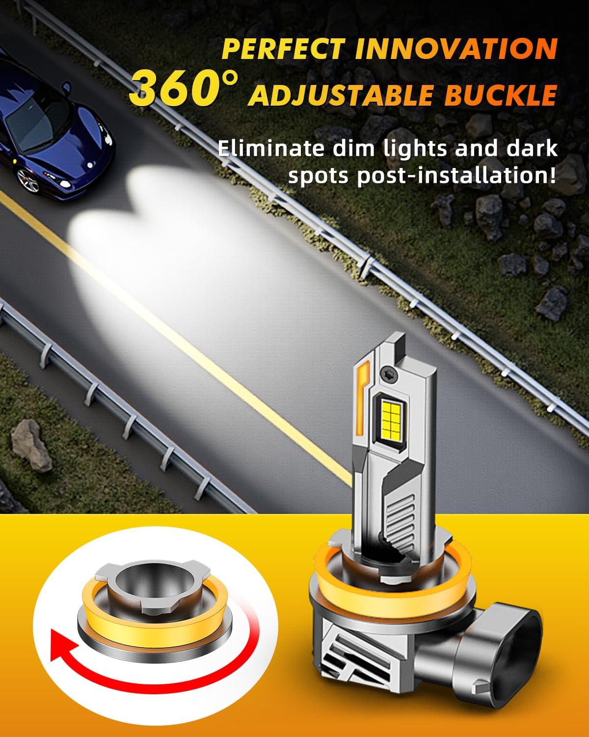 D1S Xenon HID Headlight Bulbs - 400% Enhanced Brightness, 6000K Cool White, Pack of 2