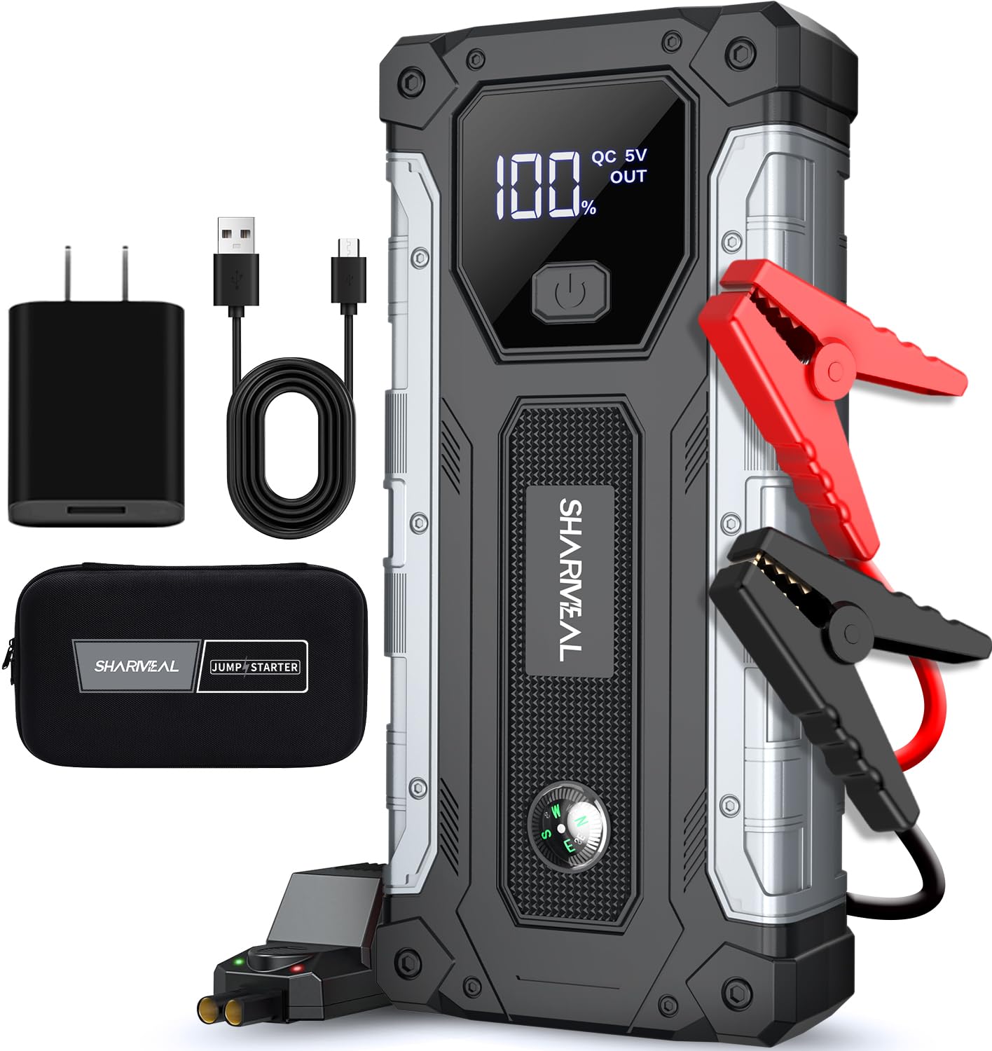 Car Jump Starter 4000A - Portable Jump Starter Battery Pack for 10.0L Gas & 8.0L Diesel Engines