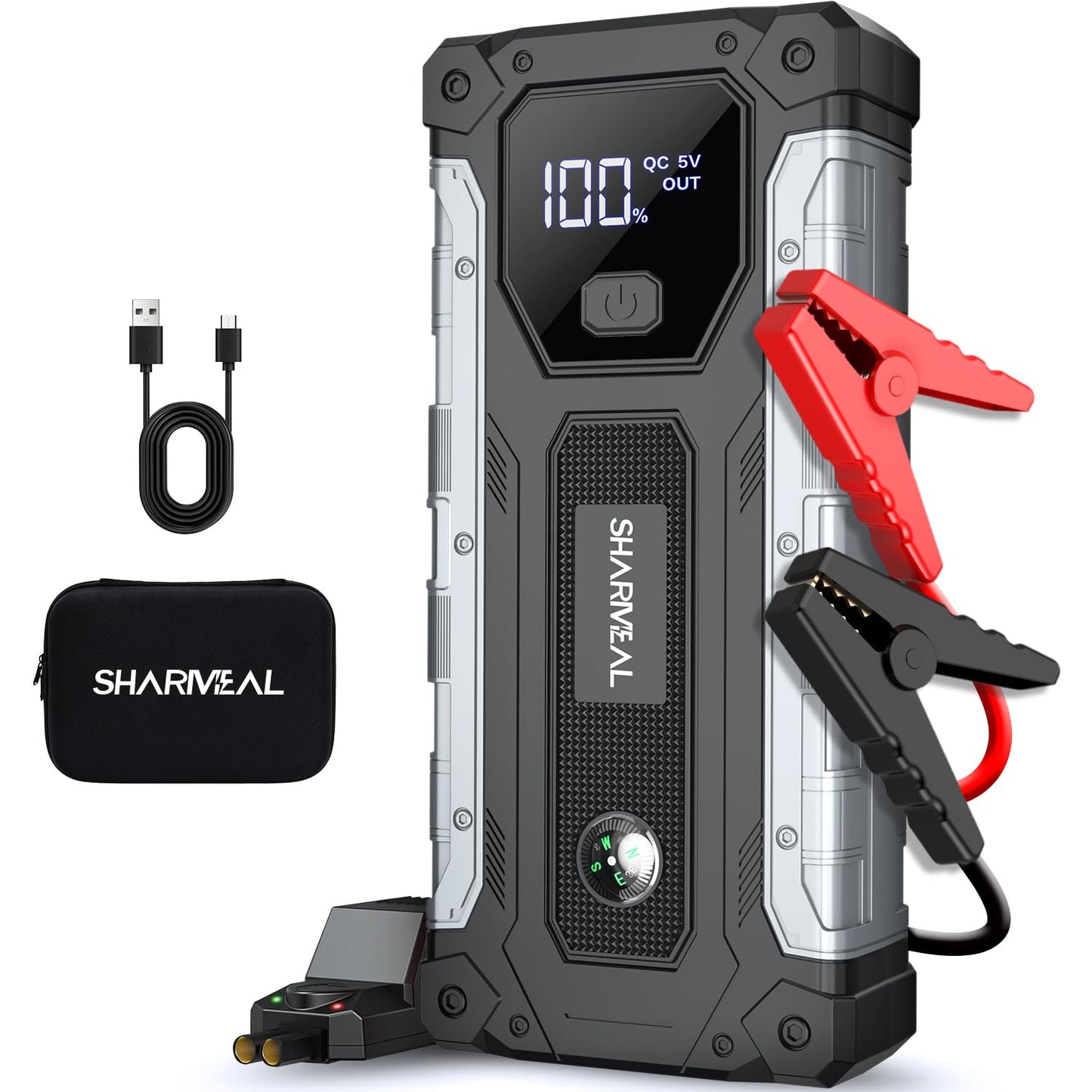 Car Jump Starter 4000A - Portable Jump Starter Battery Pack for 10.0L Gas & 8.0L Diesel Engines