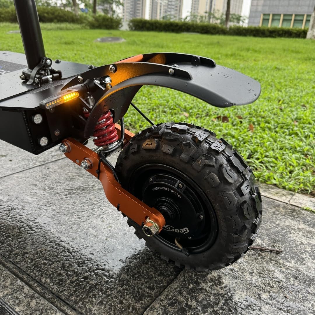 M11 60V 6000W Dual Motor Off-Road Electric Scooter with Seat β 50 MPH, Long Range, Foldable