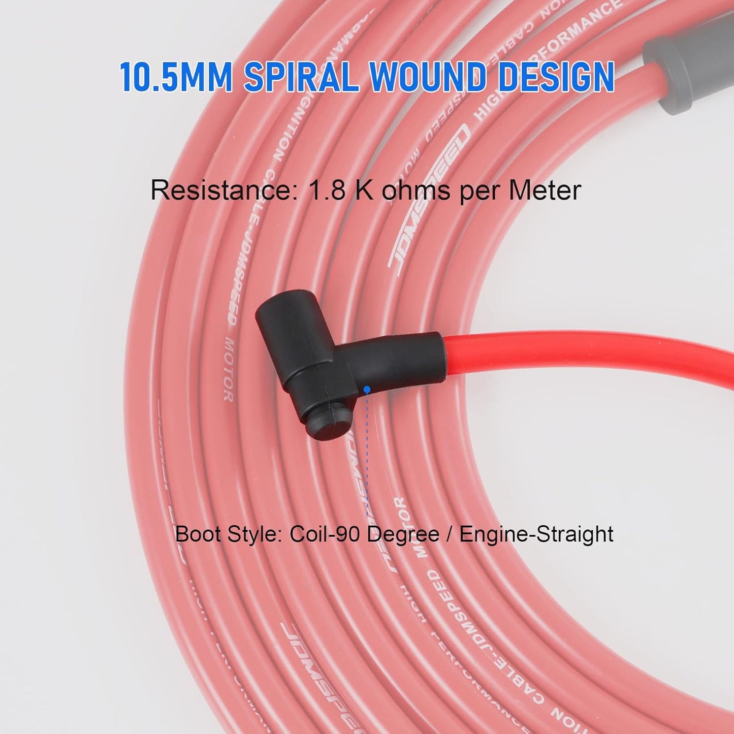 JDMSPEED New HEI Spark Plug Wires Set for SBC BBC 350 383 400 454 V8