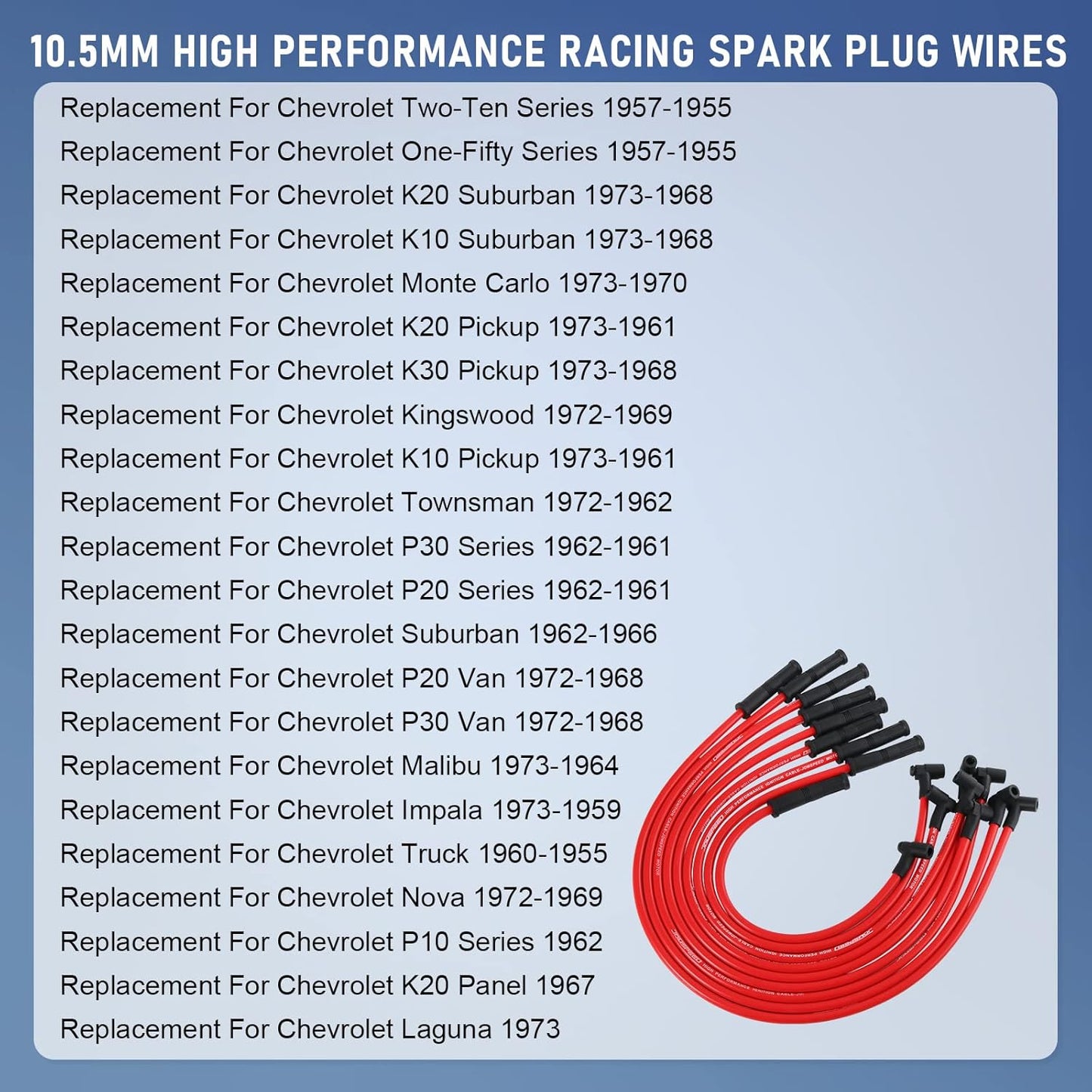 JDMSPEED New HEI Spark Plug Wires Set for SBC BBC 350 383 400 454 V8