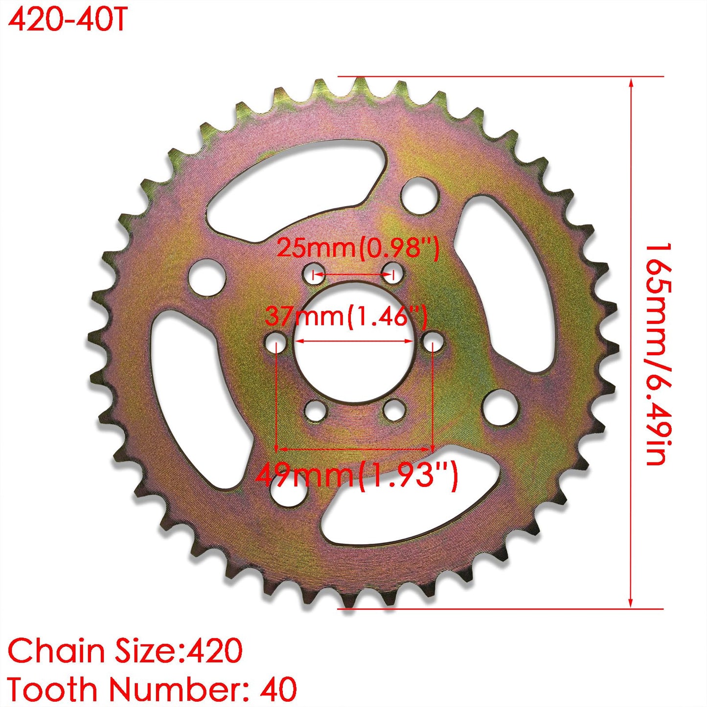 JMCHstore 60T High Torque Rear Chain Sprocket for Mini Bikes