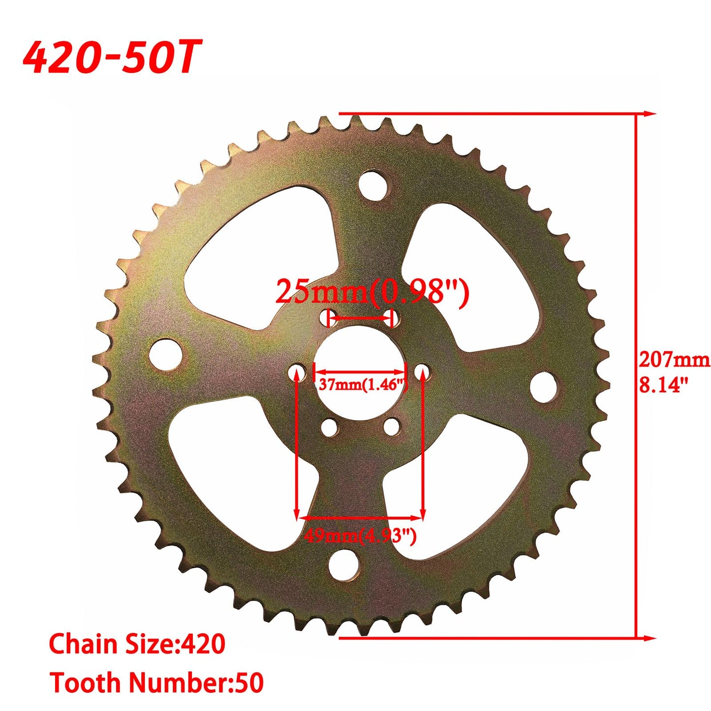 JMCHstore 60T High Torque Rear Chain Sprocket for Mini Bikes