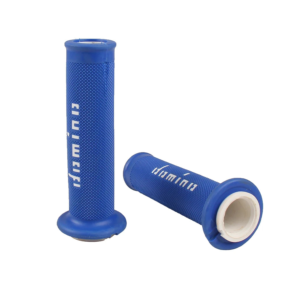7/8 "22 24mm Motorcycle Grips Handle Bar For KTM YAMAHA Universal Pit Bike Motocross Motorbike Rubber GEL Domino Grip 9 Colors blue white