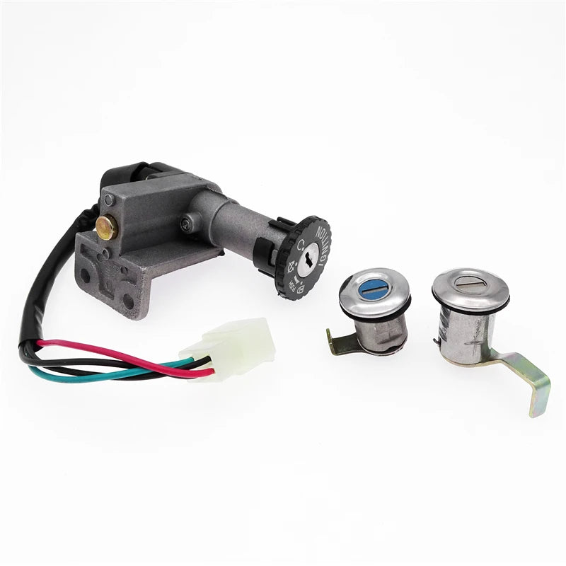 Motorcycle 4 Pins Ignition Switch Lock Set With 2 Keys For Moped Scooter 50cc 150cc GY6 Taotao Jonway Roketa Accessories