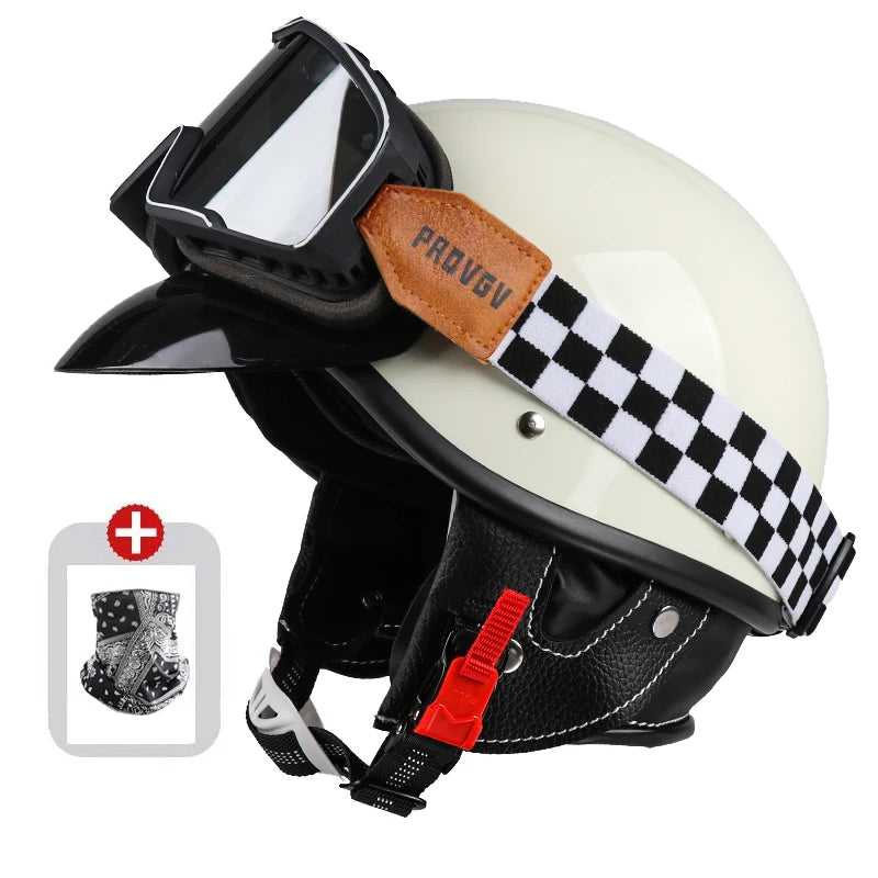 Japanese Retro Motorcycle Half Helmet