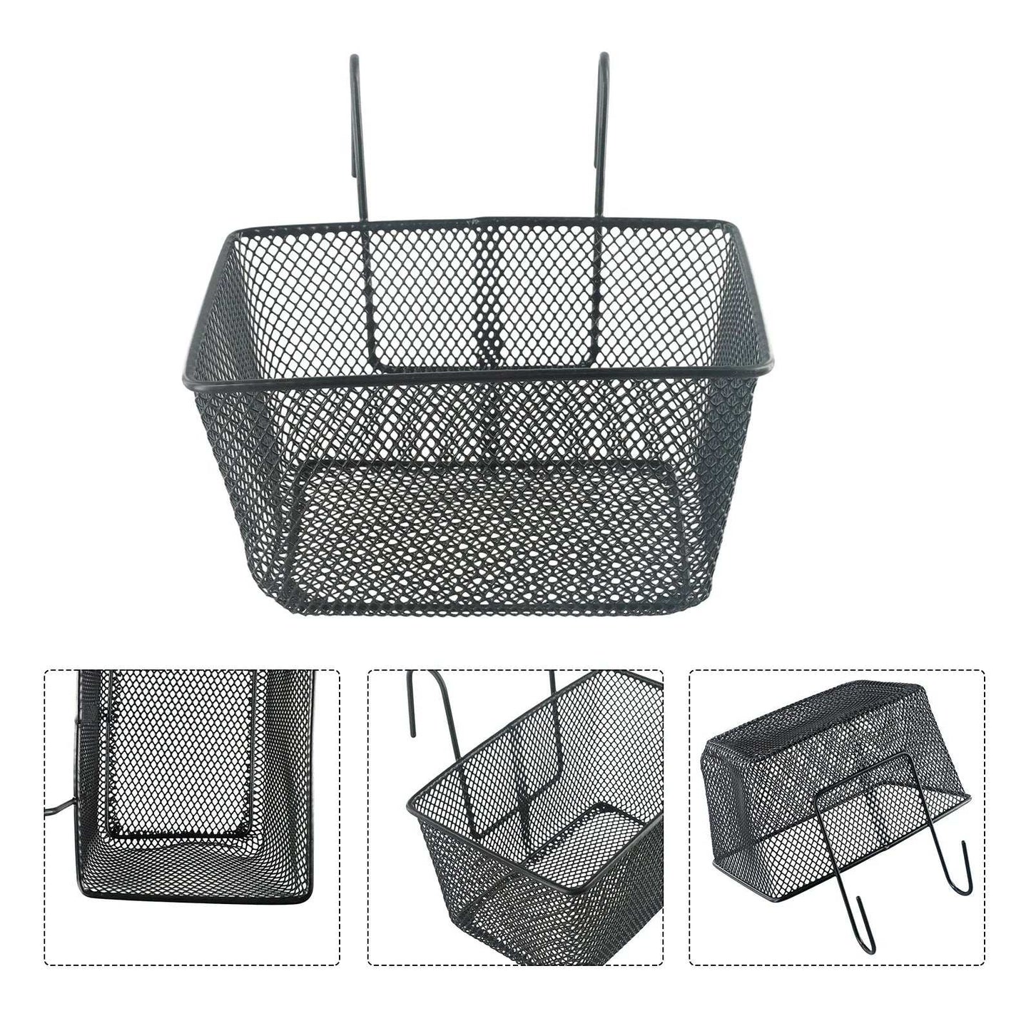E-bike Metal Mesh Bike Basket for Front Handlebar