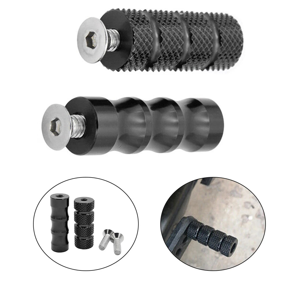 1 Pair Motorcycle Gear Shift Lever Brake Pedal M6 Footpeg Shifter Footrests Motorcycle Part Aluminum Alloy Footrests