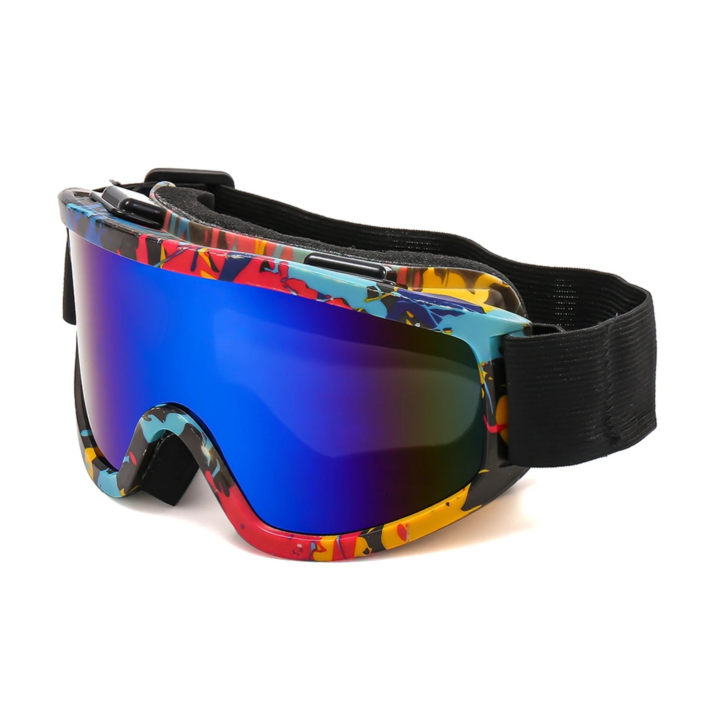 Large Frame Ski Goggles with Colorful Lens Anti-Collision Anti-Glare Lens Outdoor Sport Snow Snowboard for Snowboarding Skiing 7
