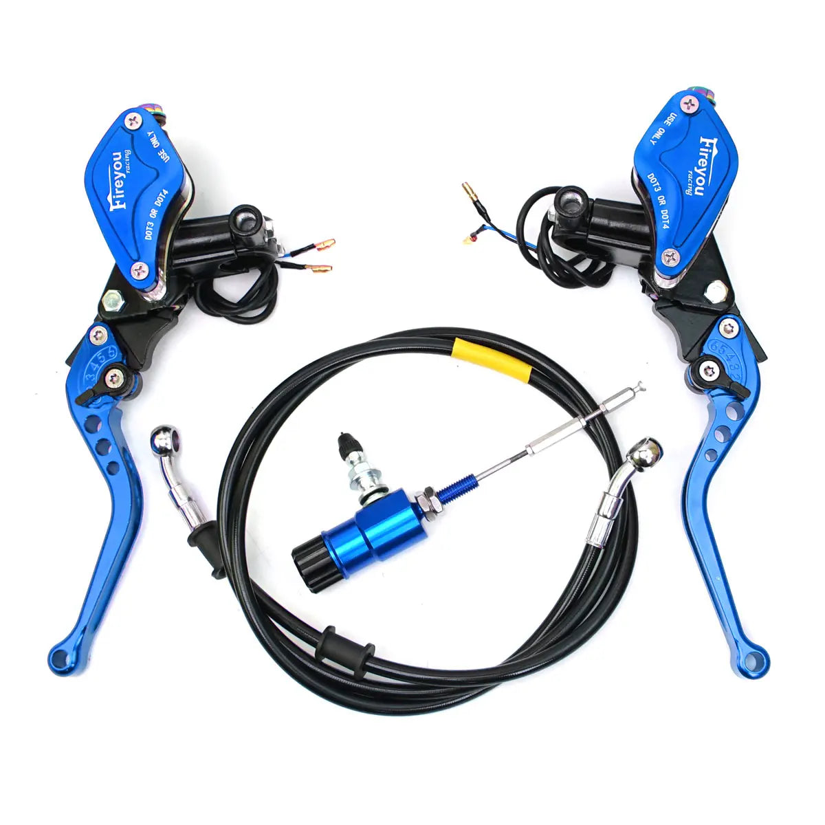 22mm Motorcycle Hydraulic Clutch Kit Brake Master Cylinder Kit For Honda Yamaha Kawasaki Suzuki Dirt Bike Sport Bike Scooter FY Blue
