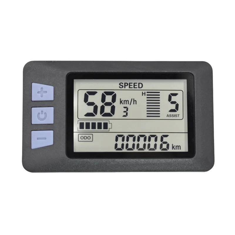 AA90 P3H LCD Display Meter Dashboard 24V 36V 48V 60V Electric Bike Meter Display Panel for Electric Scooter(5PIN)