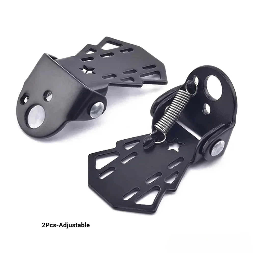 2Pcs Durable MTB Rear Seat Footrest Mounted on Back Wheel Bike Pedals Folding Footboard Cycling Accessories Non-slip Design
