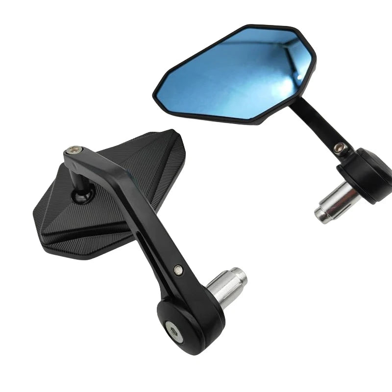 17-22mm Bar End Mirror For Motorcycle Aluminum Alloy Mirror Universal For Suzuki SV 400 650 CFMOTO 250NK Honda Hornet CBR Ducati black