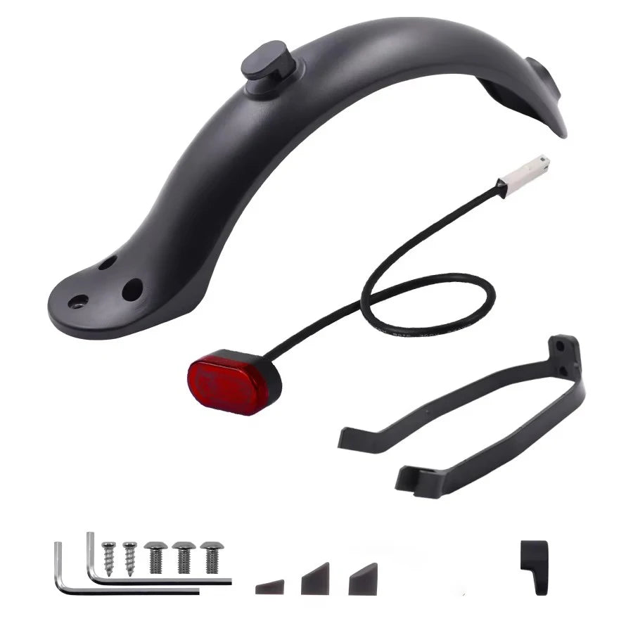 Front Rear Fender For xiaomi M365 / Pro Electric Scooter Taillight Battery Powered Warning Light Lamp Tyre Splash Mudguard Parts