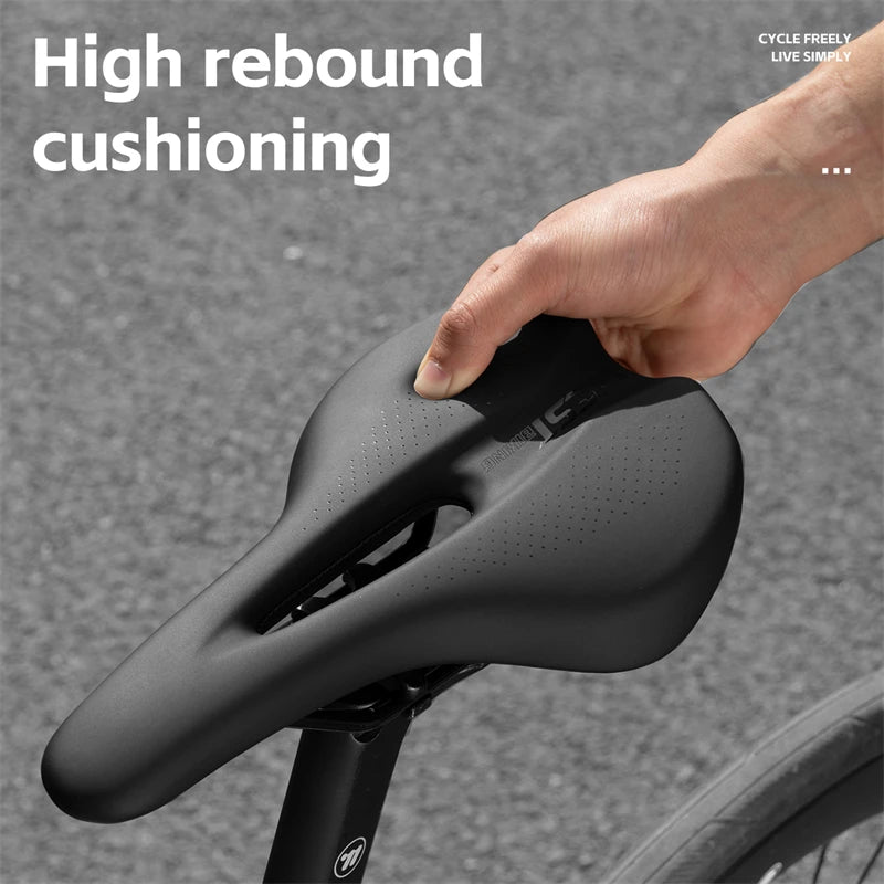 WEST BIKING Road Bicycle Seat 140mm Short Nose Saddle Racing Bike Lightweight Eco-Friendly PU Leather Foam Comfortable Saddle