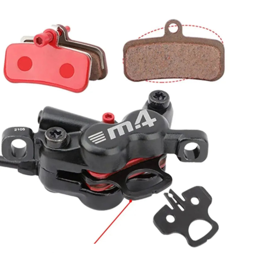 MEROCA 4-Piston MTB Hydraulic Brake Set With Silicone Protective Cover Front And Rear Brake 800mm/1400mm Bike Disc Brake For MTB