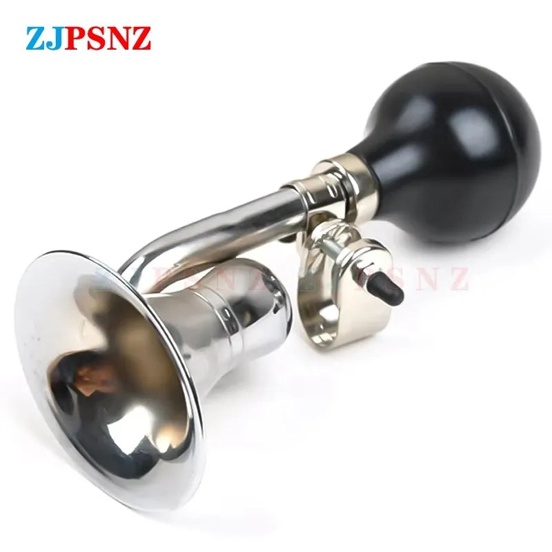 Bicycle Horn Safe Bell Ring Handlebar Non-Electronic Trumpet Cycling Loud Bells Alloy Retro Trumpet Air Honking Bike Accessories