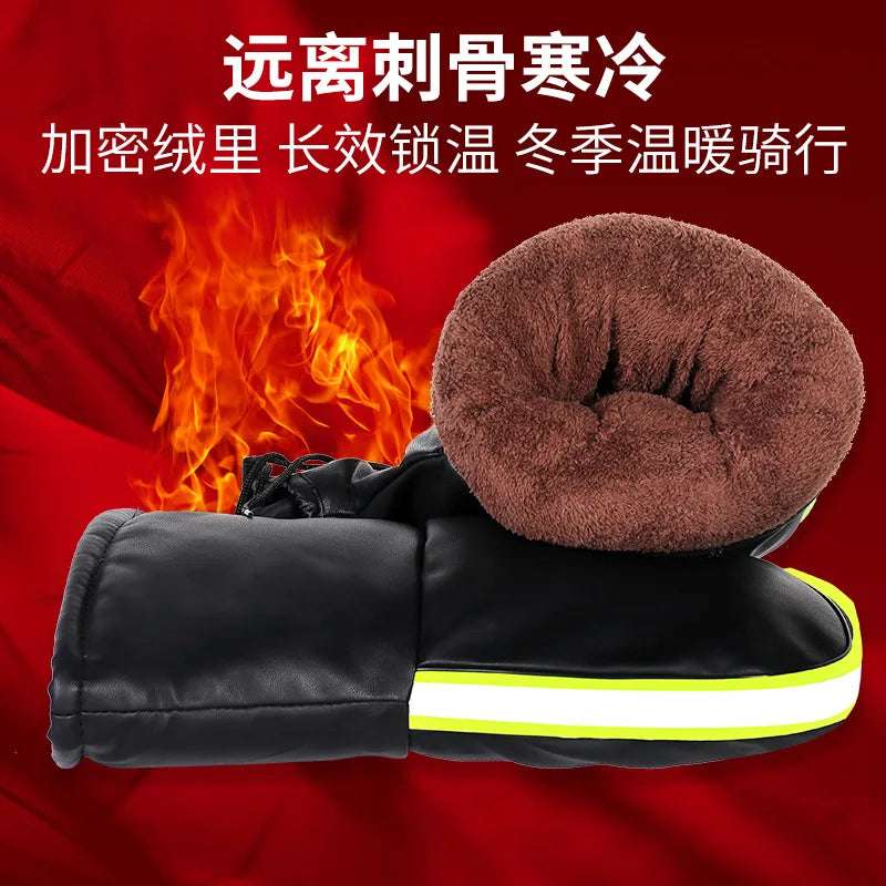 Handle Cover Electric Motorcycle Winter Warm Gloves Windproof Thick Cotton Handguard Handlebar Cover