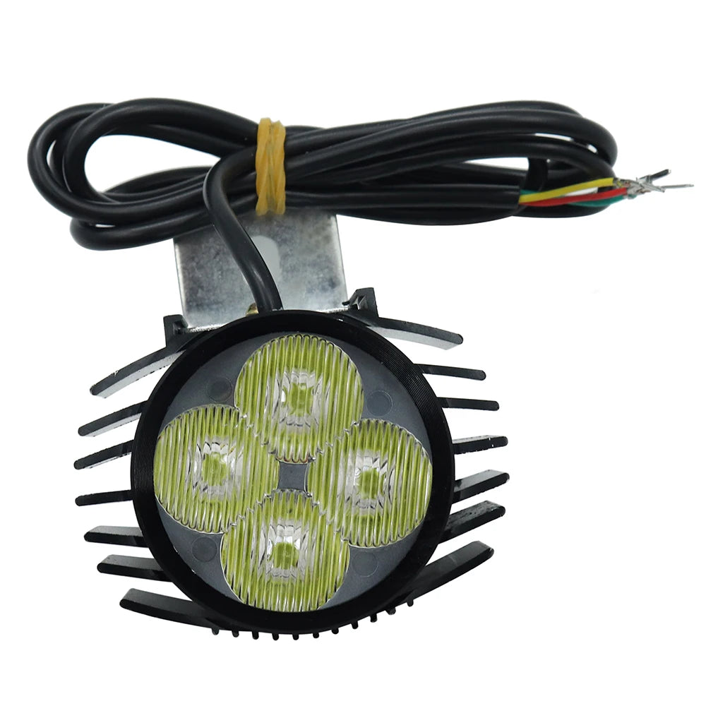 2 In 1 Horn Headlight Electric Scooter Big Front Light For KUGOO M4 PRO 12-80V Motorcycle Big Front Light Lamp With Horn