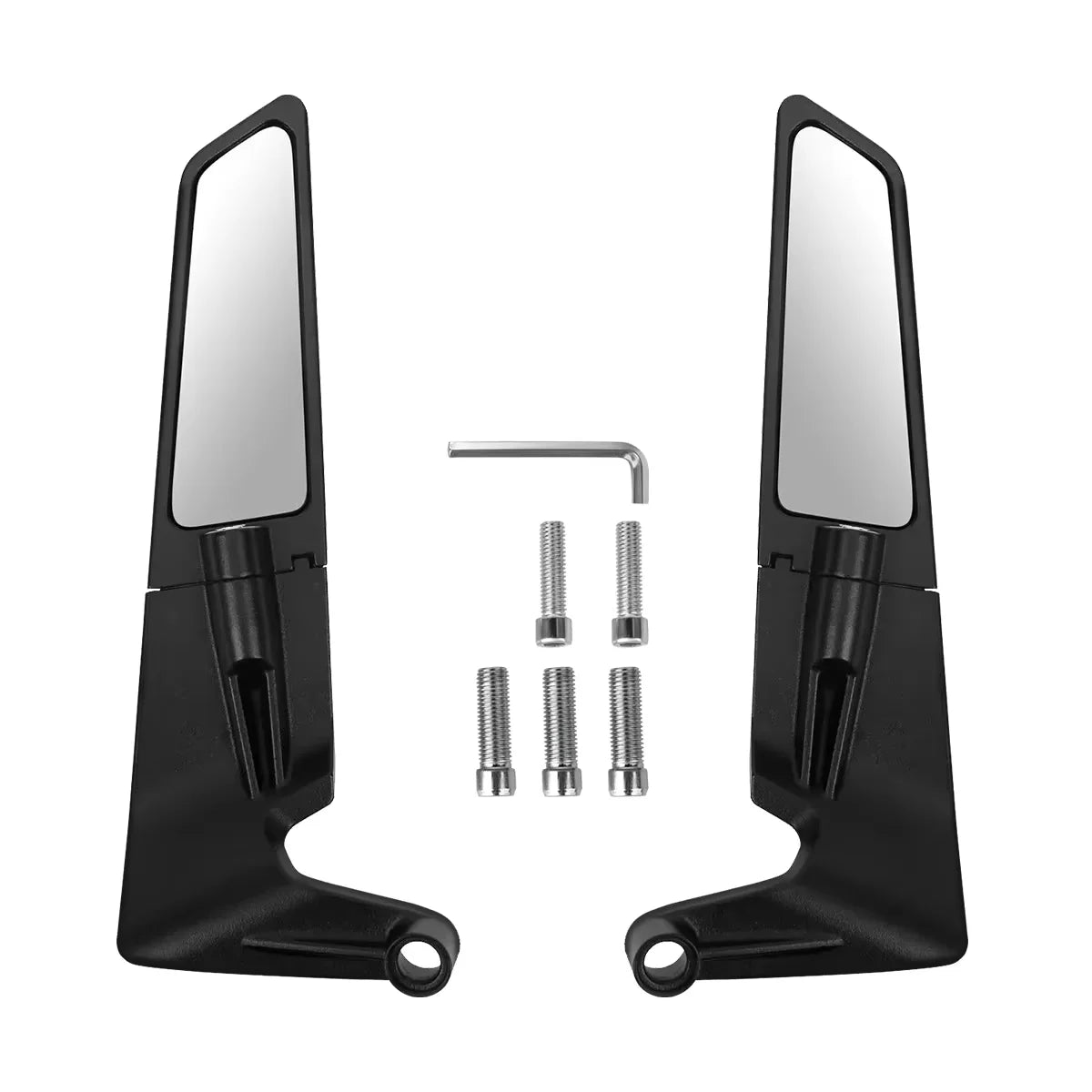Motorcycle Side View Mirror For Kawasaki Z1000 Z900 Z800 Z750 Z650 Z400 Z300 Z250 Z125 Rearview Mirrors Kits Rotate Adjustable H3390