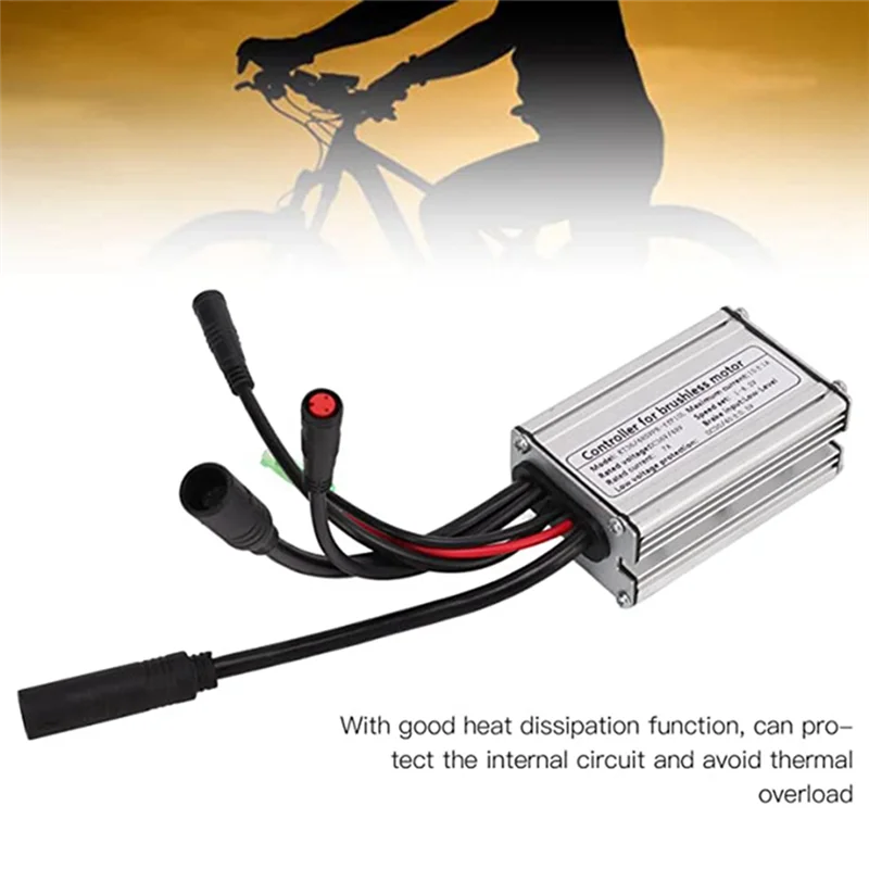 E-Bike Controller 36V / 48V 9 Tubes 15A Waterproof Connector Controller for 36V / 48V 250W Brushless Motor