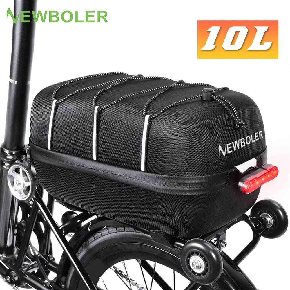 NEWBOLER Brompton Bicycle Rear Seat Bag MTB Bike Rack Bag Trunk Pannier Cycling Large Capacity Waterproof Travel Bag 