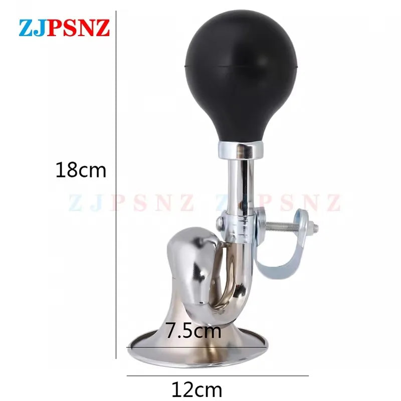 Bicycle Horn Safe Bell Ring Handlebar Non-Electronic Trumpet Cycling Loud Bells Alloy Retro Trumpet Air Honking Bike Accessories