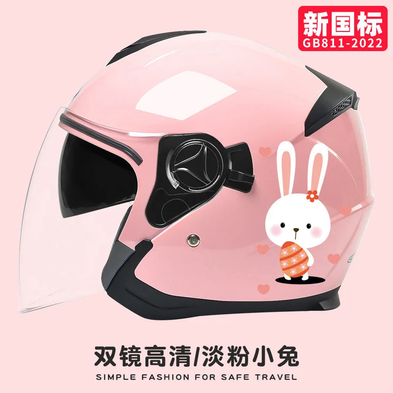 Electric Car Helmet Ladies Winter Warm Battery Car Helmet Four Seasons Motorcycle Half Helmet Male 668-6 China