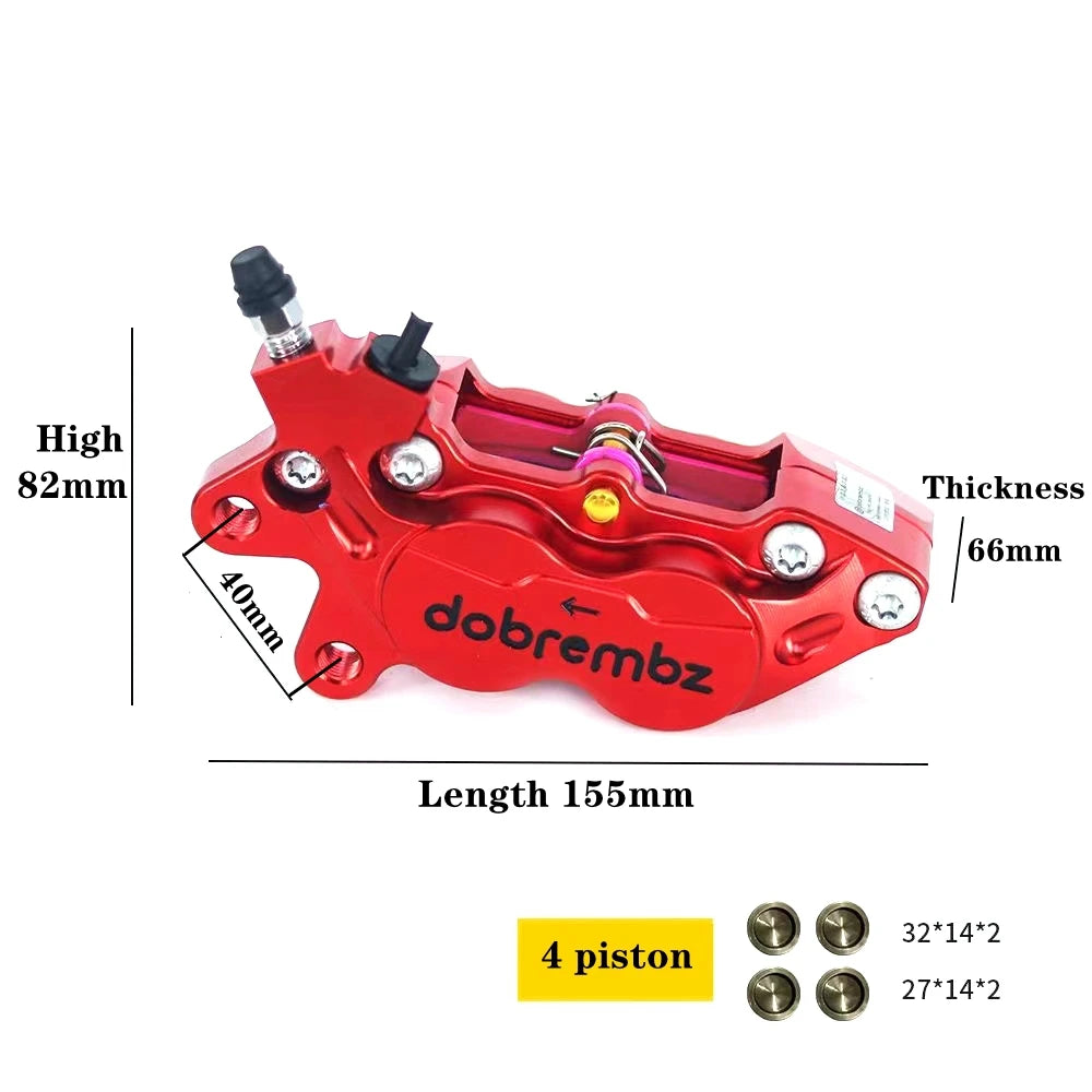 Universal Motorcycle Brake Caliper Axial Brake Pump 4Piston 40mm Mounting For Honda Kawasaki Yamaha RSZ M3 NIU Scooter Dirt Bike
