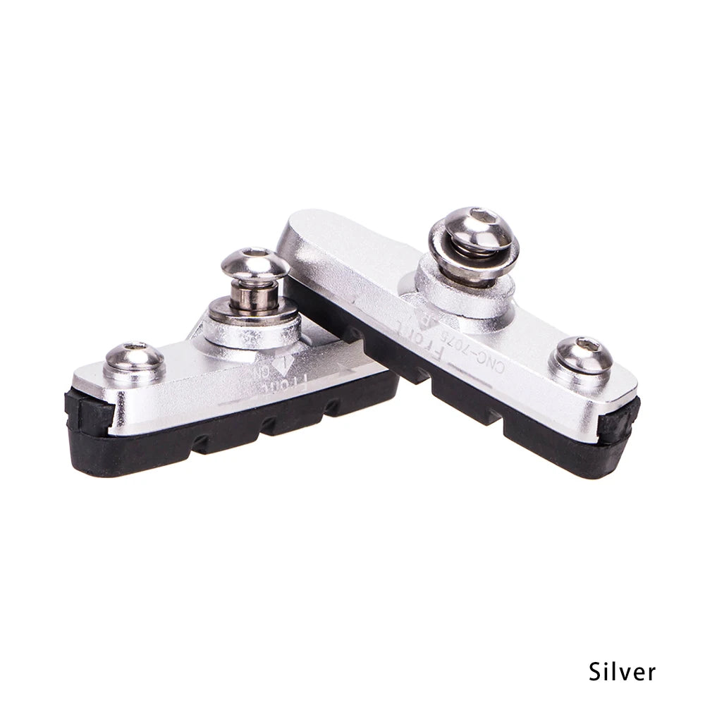 ZTTO Road Bike Brake Shoes C Caliper Hoof Replaceable Rubber Pads CNC Shell Block For Aluminum Alloy Rims Friction Wheel Brake