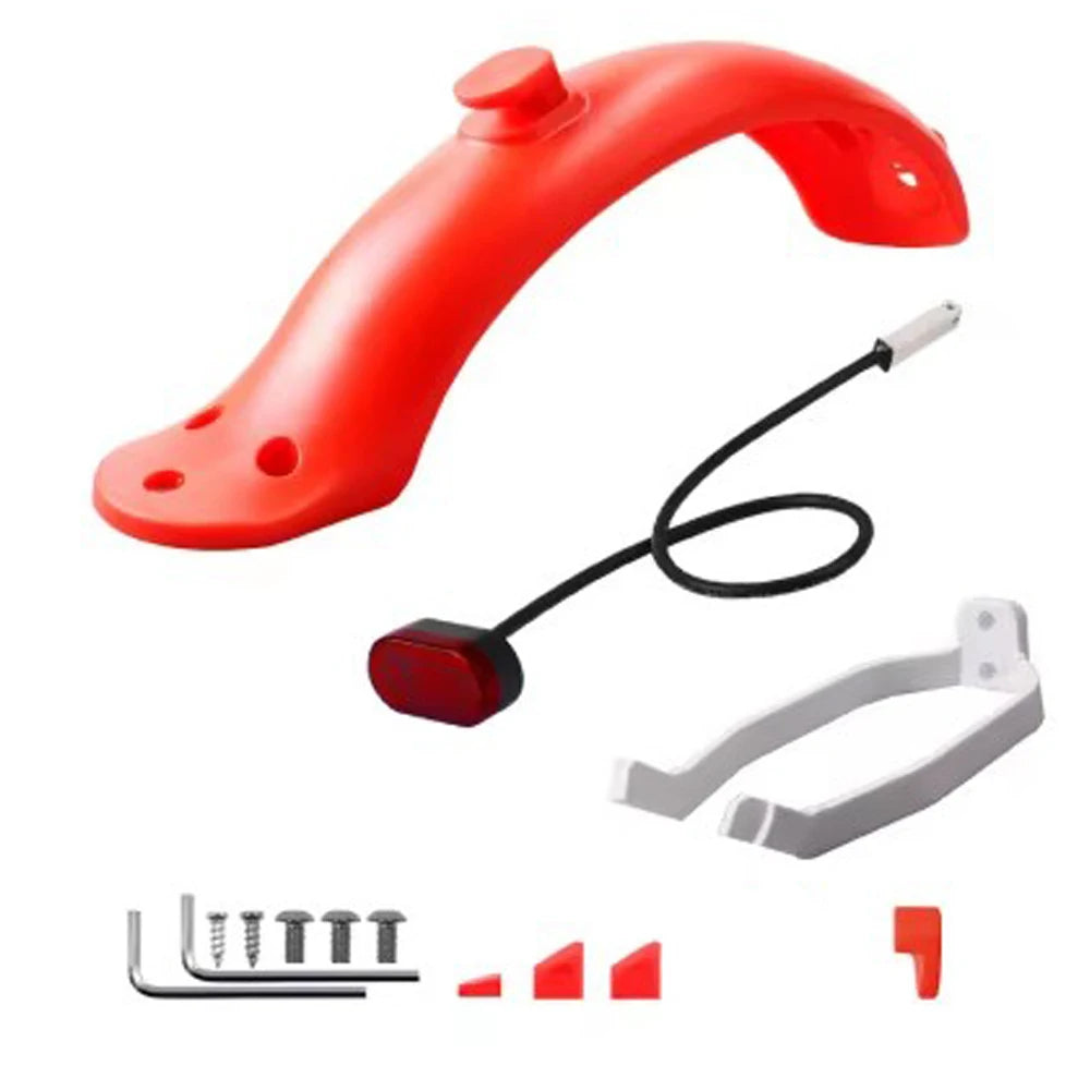 Front Rear Fender For xiaomi M365 / Pro Electric Scooter Taillight Battery Powered Warning Light Lamp Tyre Splash Mudguard Parts