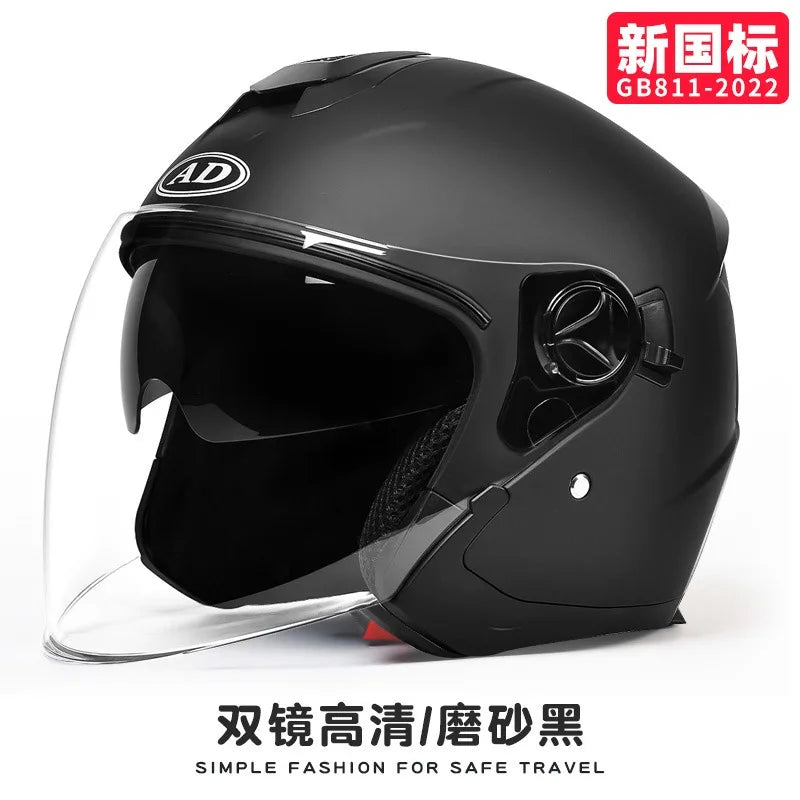 Electric Car Helmet Ladies Winter Warm Battery Car Helmet Four Seasons Motorcycle Half Helmet Male