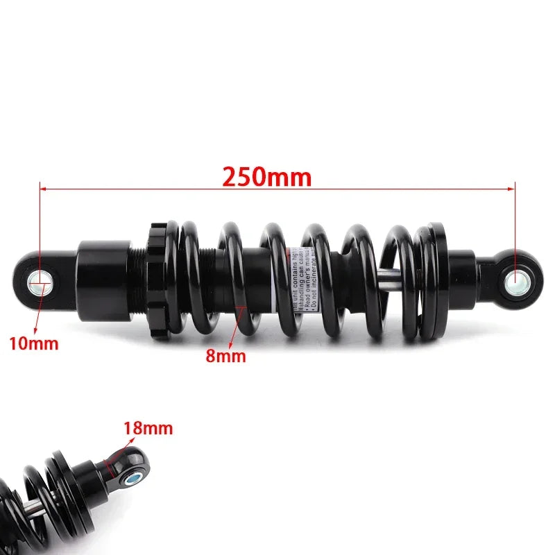 For Motorcycle Electric Scooter Four-wheel Off-road Vehicle Air Shock Absorber Rear Suspension 250mm Shock Absorber Is Suitable