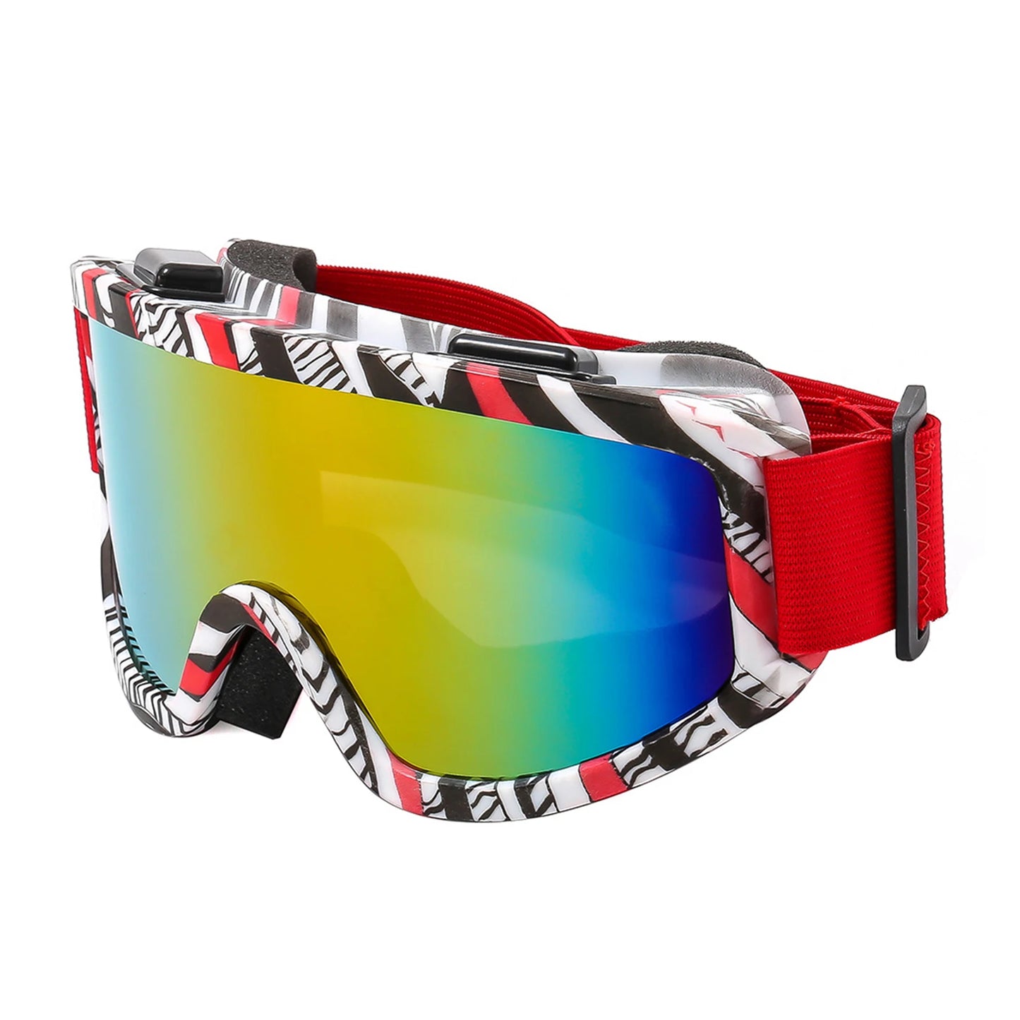 Large Frame Ski Goggles with Colorful Lens Anti-Collision Anti-Glare Lens Outdoor Sport Snow Snowboard for Snowboarding Skiing 15