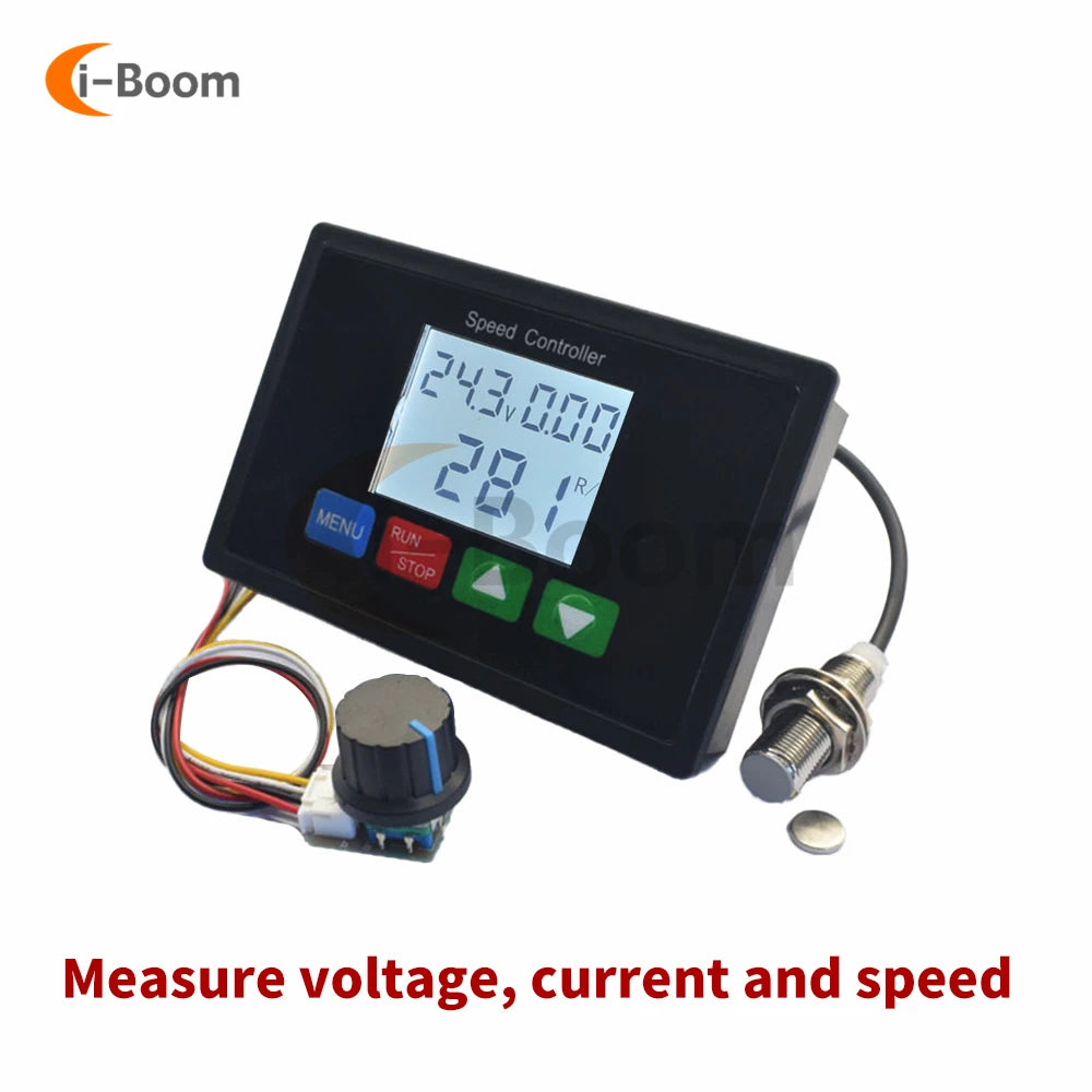 30A 10-55V DC Motor Speed Controller Protector tachometer Multifunctional Programmable LCD Display Motor Governor 12V 24V 36V