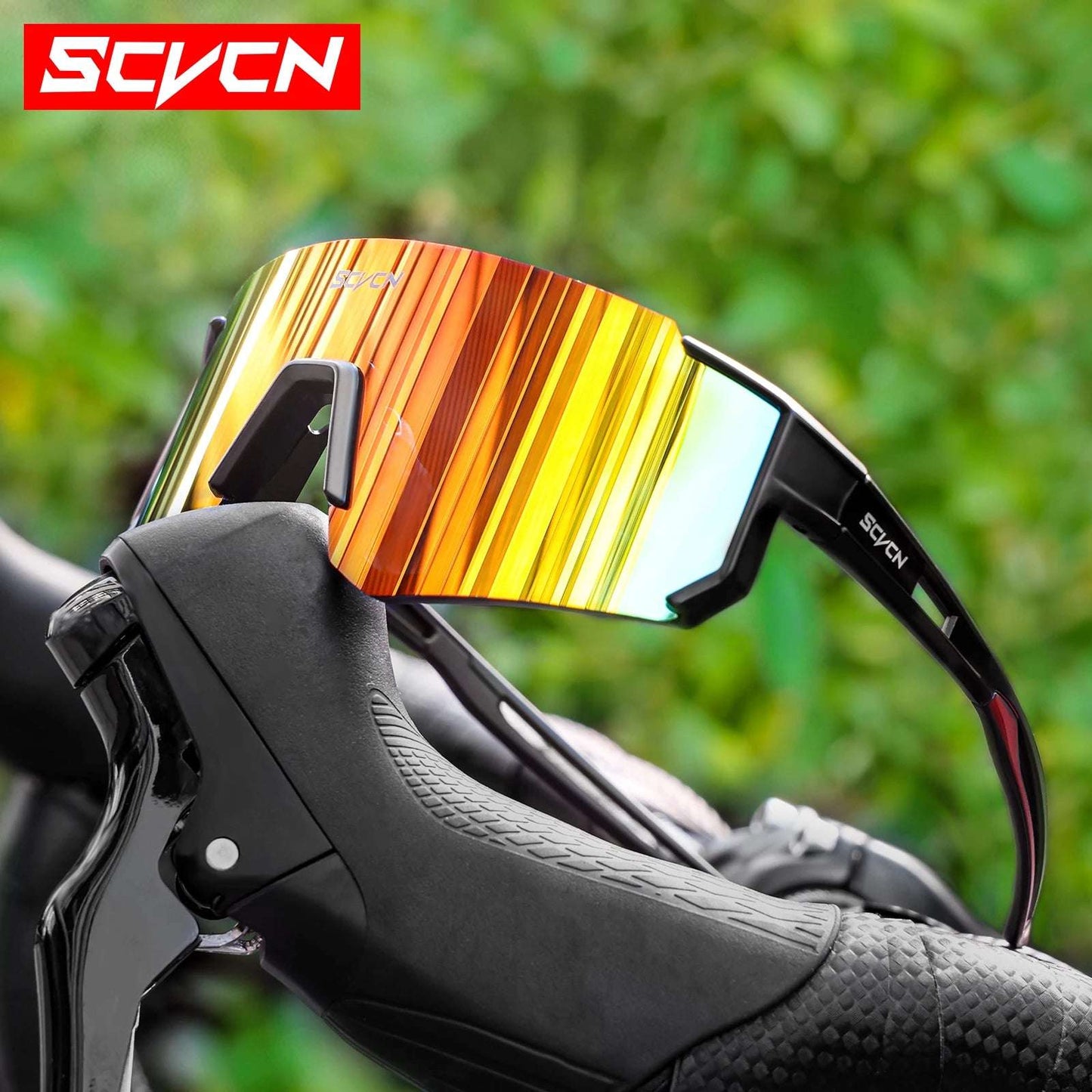 SCVCN UV400 Cycling Glasses for Men MTB Sunglasses Mountain Bike Bicycle Eyewear Women Sports Goggles Road Speed Skating