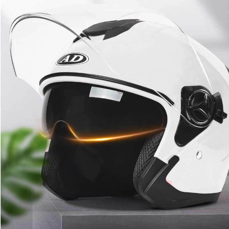 Electric Car Helmet Ladies Winter Warm Battery Car Helmet Four Seasons Motorcycle Half Helmet Male