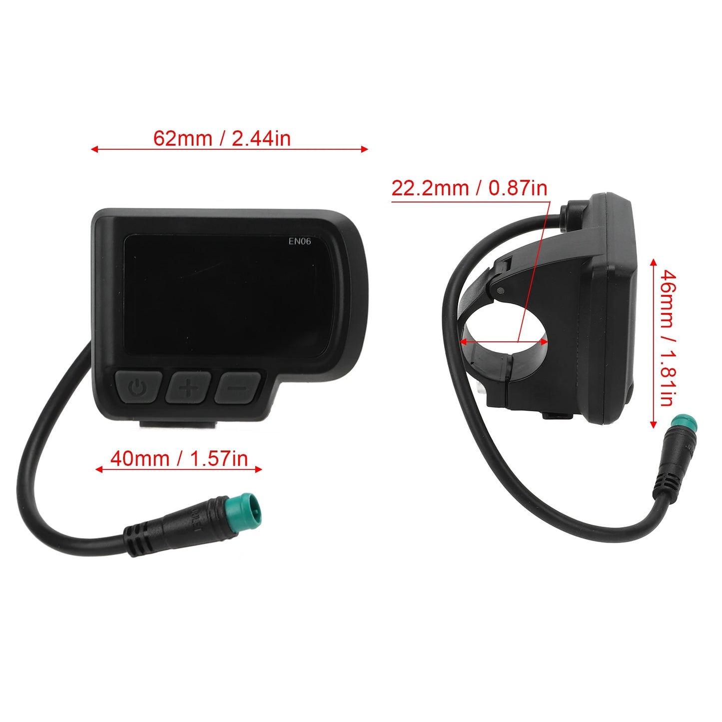 Electric Bike EN06 LCD Display Meter with USB Interface Speed Display for Electric Scooter Waterproof Connector