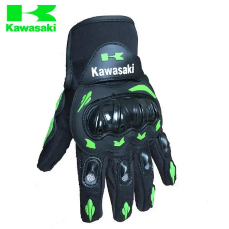Kawasaki motorcycle gloves full finger gloves anti slip and wear-resistant off-road racing bicycle protective equipment gloves