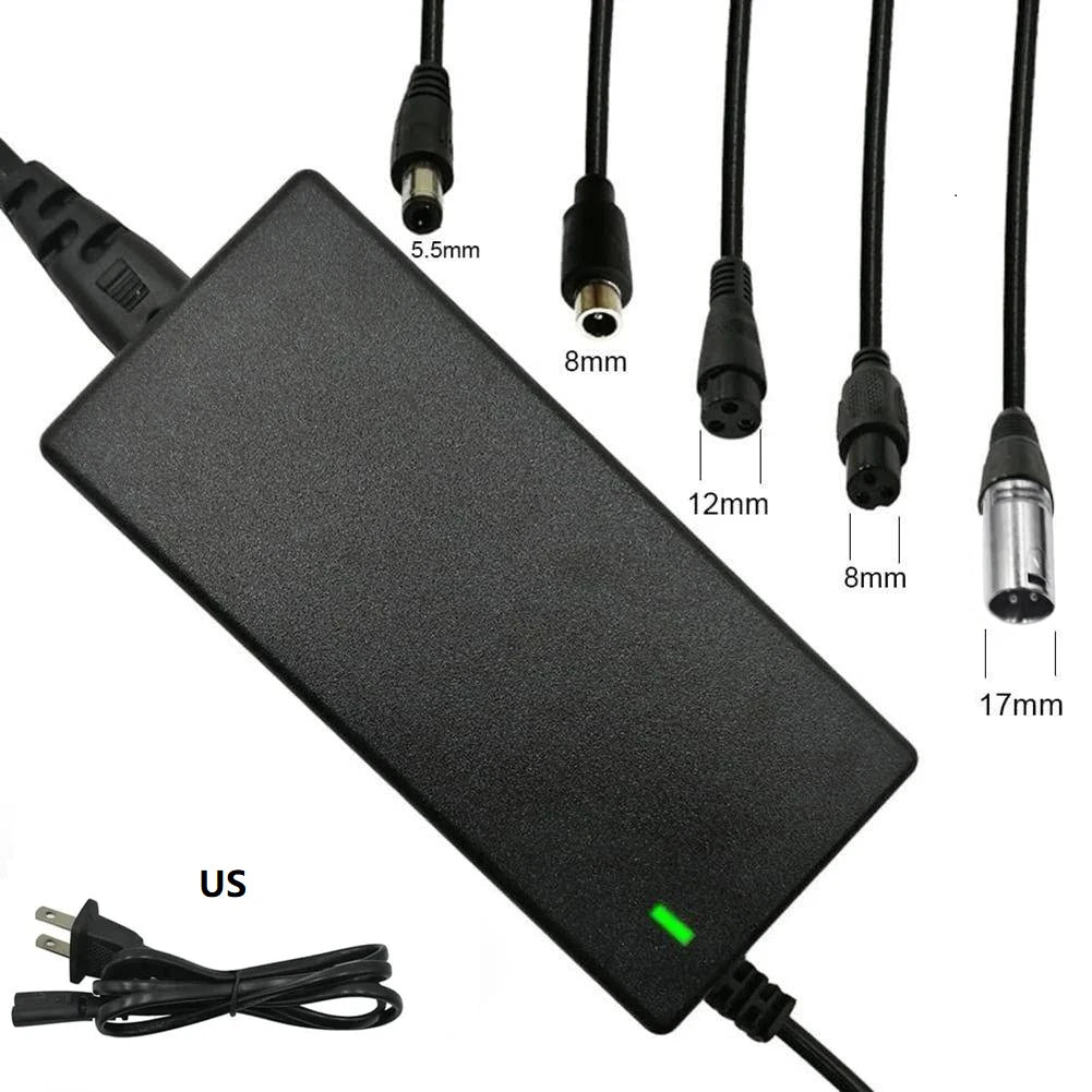 Brand New Power Adapter AC 100-240V Black DC 42V 2A Electric Scooter Accessories US/ EU/ UK Plug For 24-36v Lithium Battery