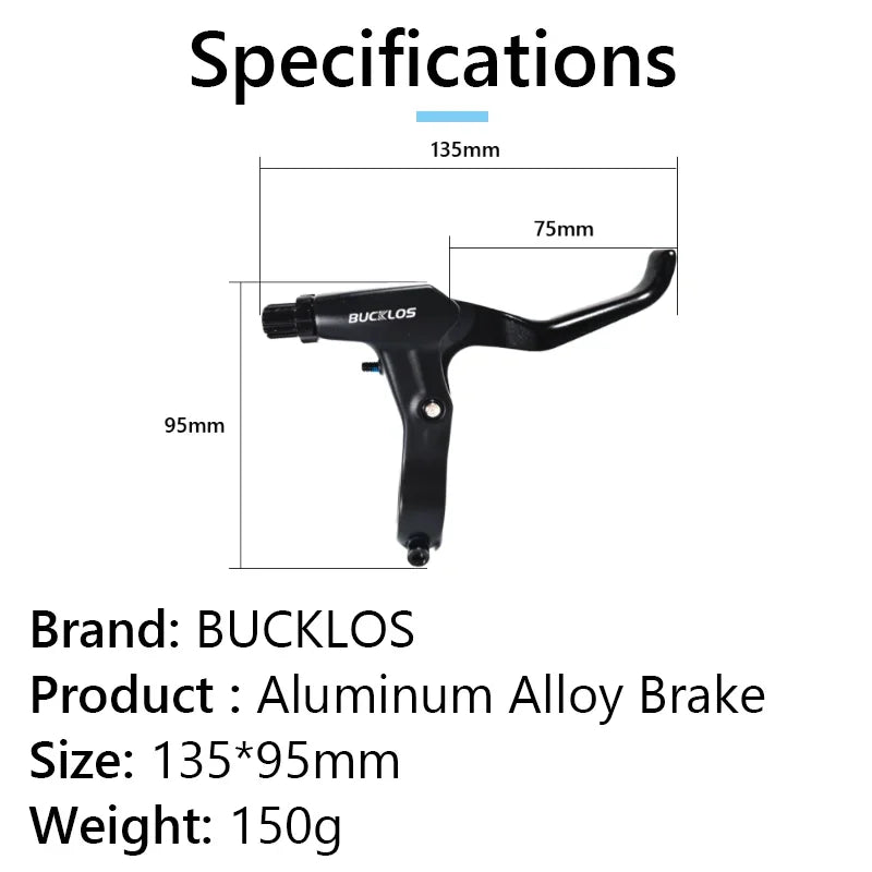 BUCKLOS Bike V Brakes Set with Levers Front Rear Bicycle Caliper Brake Lever MTB Road Cycling V-Brake Set