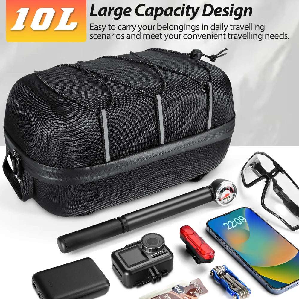 NEWBOLER Brompton Bicycle Rear Seat Bag MTB Bike Rack Bag Trunk Pannier Cycling Large Capacity Waterproof Travel Bag 