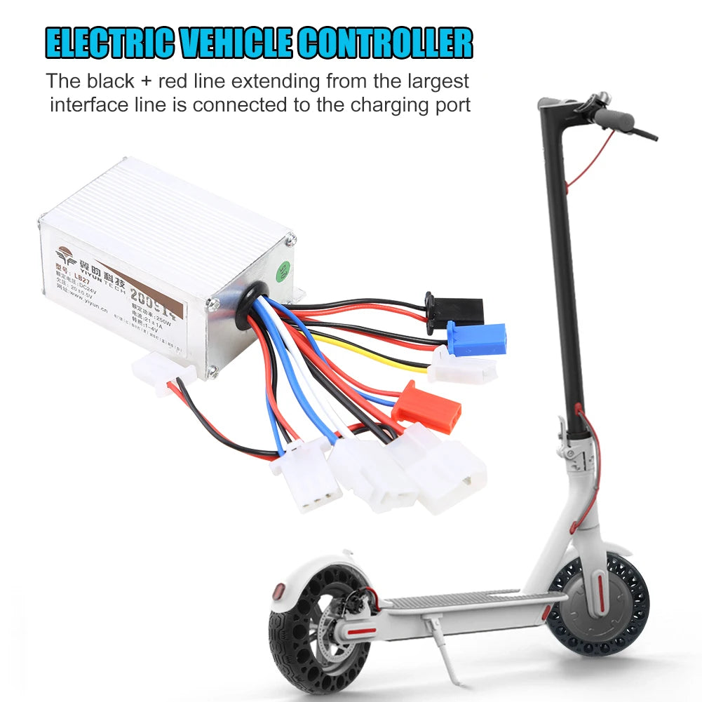 24V 250W E-Bike Scooter Brush Motor Controller for Electric Bicycle Accessories