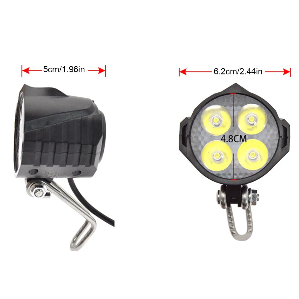 24-48V Ebike Front Brake Rear Light Set Horn Headlight Switch Energy Saving Easy Installation Electric Bicycle Accessories