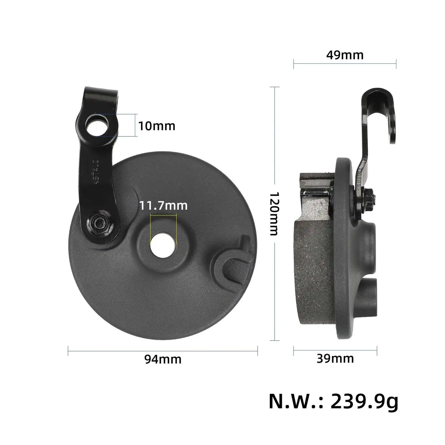 Drum Brake For Xiaomi Electric Scooter 4 Lite (2nd Gen) 2nd Gen 2Gen KickScooter Front Wheel Mechanical Brakes Pad Parts