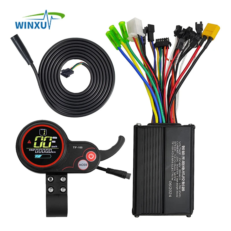 48V 20A 500W Brushless Motor Sine Wave Universal Controller TF-100 TF100 LCD Display Throttle Kit for kugoo M4 Electric Scooter